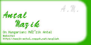 antal mazik business card